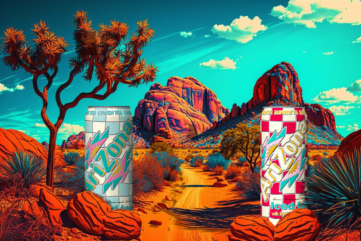 Ilustração Arizona - Latas Iced Tea